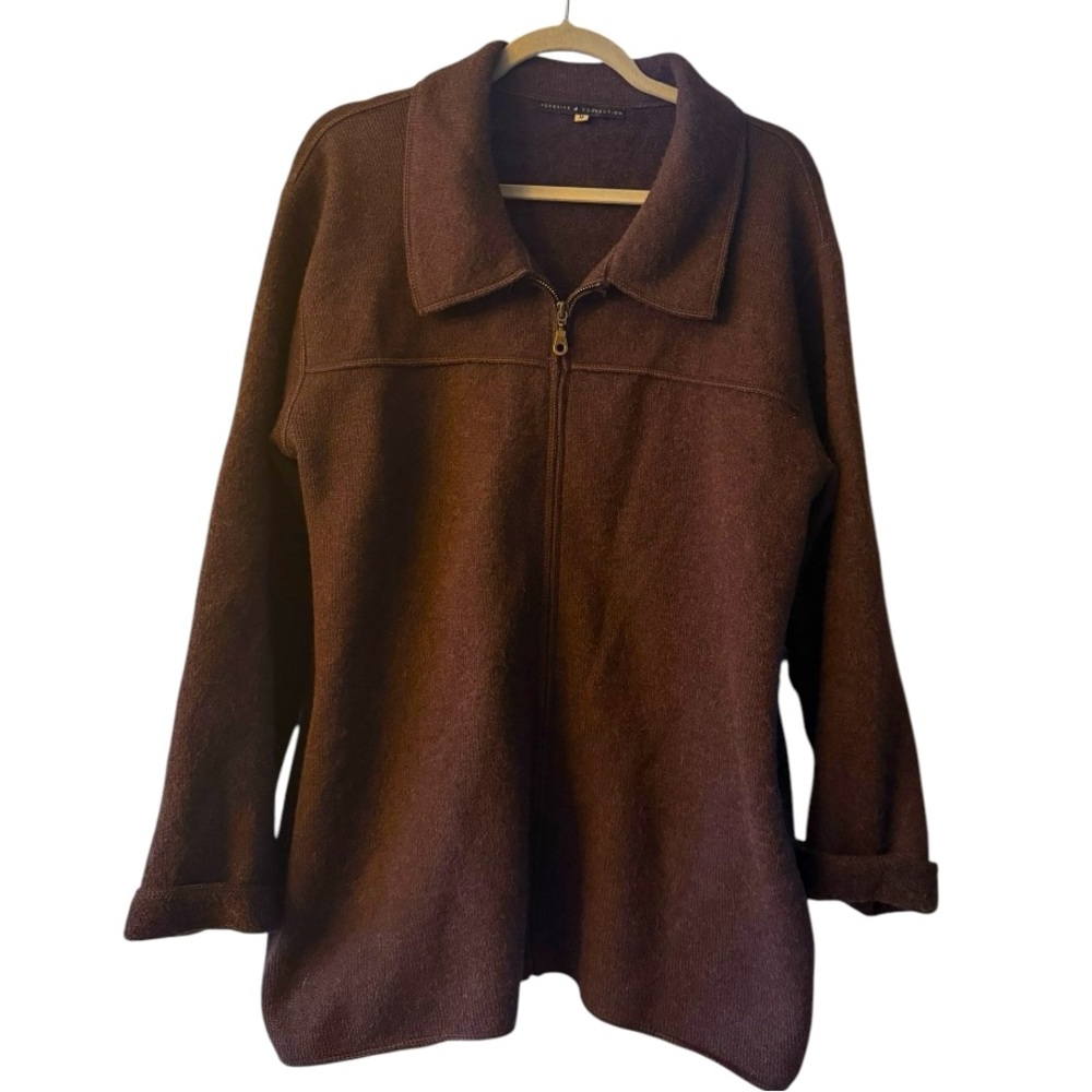 Peruvian Connection Wool Alpaca Full Zip Sweater M
